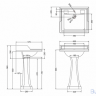 Классическая раковина на 1 или 2 отверстия с пьедесталом Regal