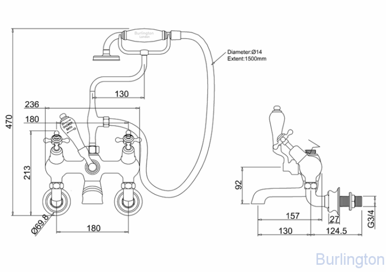 Смеситель для ванны 