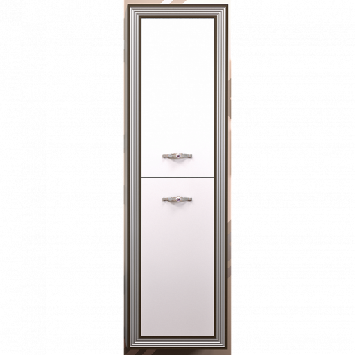 Пенал Карат белый с серебряной патиной универсальный