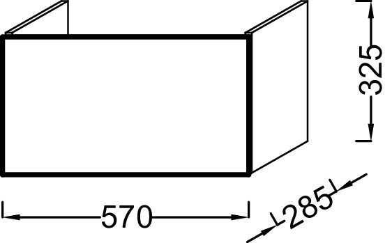 Основа для мебели 57 см, серый антрацит Jacob Delafon STRUKTURA EB1296-N14