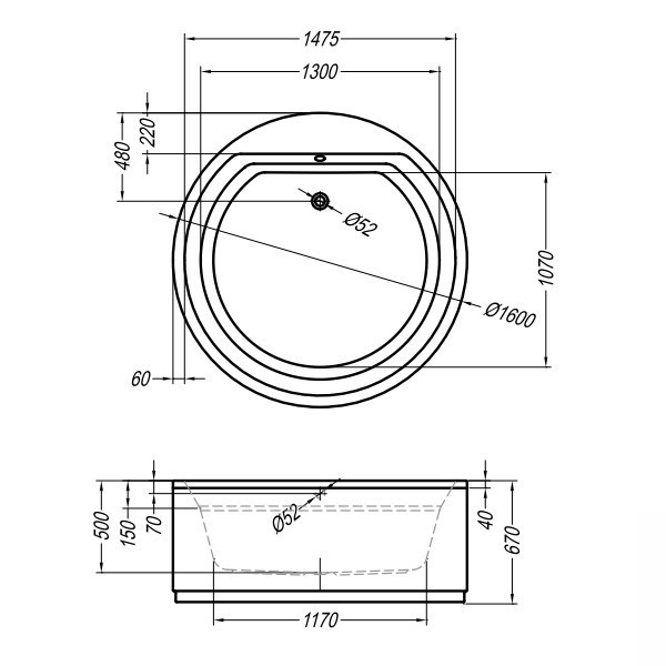 Акриловая ванна Kolpa San Vivo 160x160