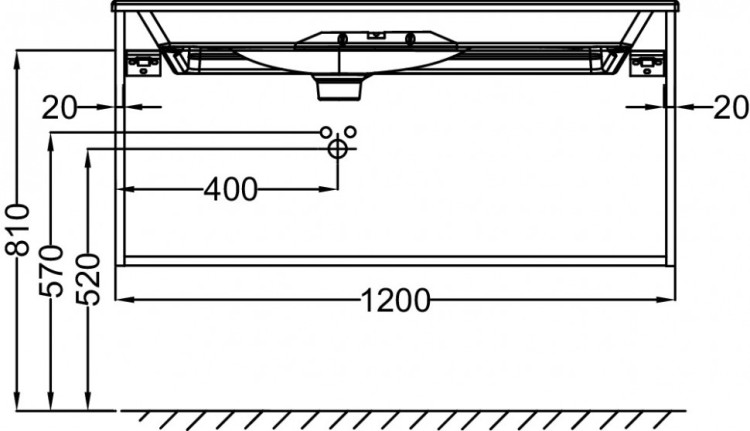 Мебель 120 см для раковины-столешницы 120 cм, фактурный дуб Jacob Delafon NOUVELLE VAGUE EB3035-E73