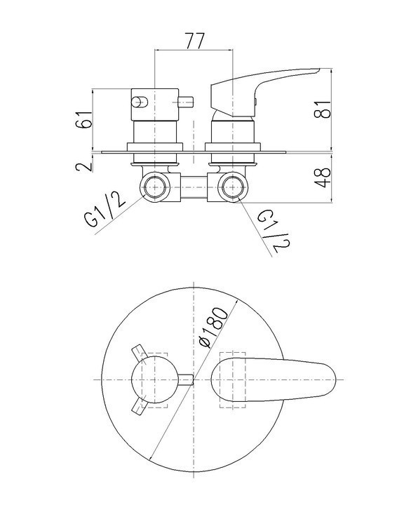 Смеситель для душа Rav Slezak Amur AM786K
