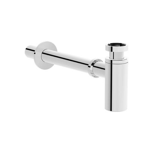 Сифон Т-типа для раковины (металлический), хром