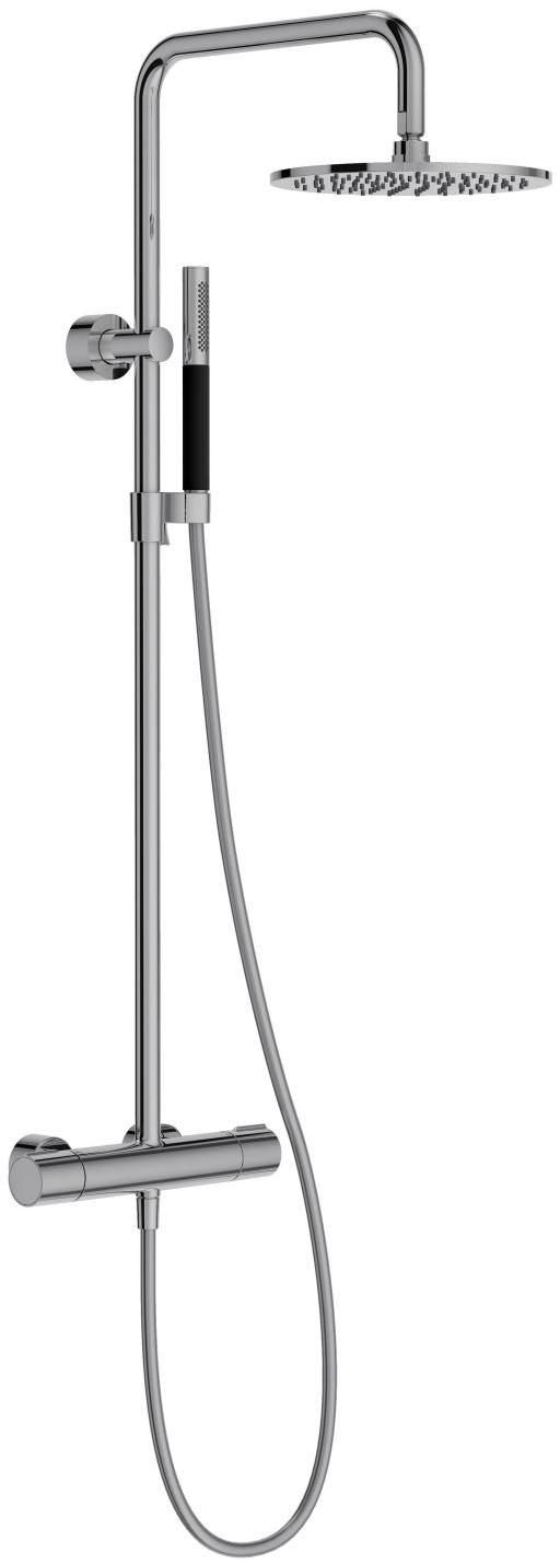 Душевая колонна с термостатическим смесителем и круглым верхним душем 250 мм Jacob Delafon TOOBI E8993-CP