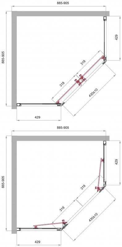 Душевой уголок BELBAGNO UNO-195-P-2 BelBagno UNO-195-P-2-90-C-Cr