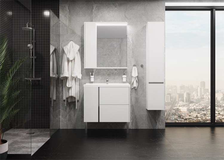 Зеркальный шкаф Акватон Стоун 80 с подсветкой