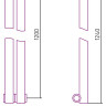 Отопительный радиатор Сунержа Эстет-0 1200х90 2 секции Состаренная бронза