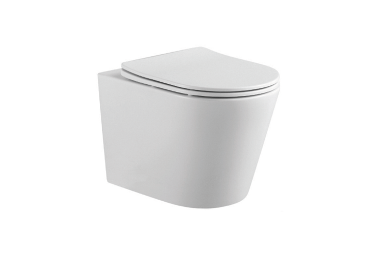 Унитаз-компакт подвесной безободковый Aquatek ВЕГА AQ1904-00 490*360*320 мм, горизонтальный выпуск, тонкое сиденье с механизмом плавного закрывания, крепеж