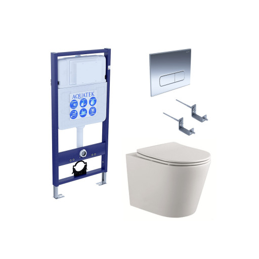 Комплект унитаз + инсталляция Aquatek SET AQUATEK ВЕГА cmp-016