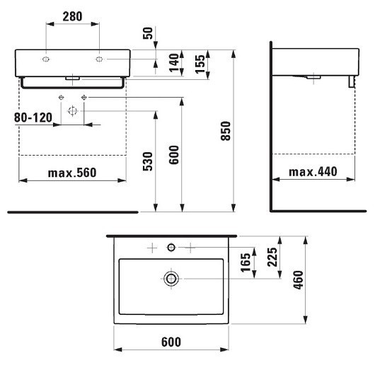 Раковина Laufen Living City 60