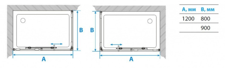 Душевой уголок Акватон Ritsa 90x120