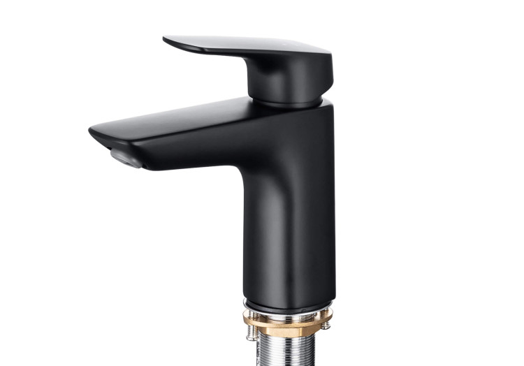 Смеситель для раковины 97 с гигиеническим ручным душем Aquatek, матовый черный AQ1012MB ВЕГА