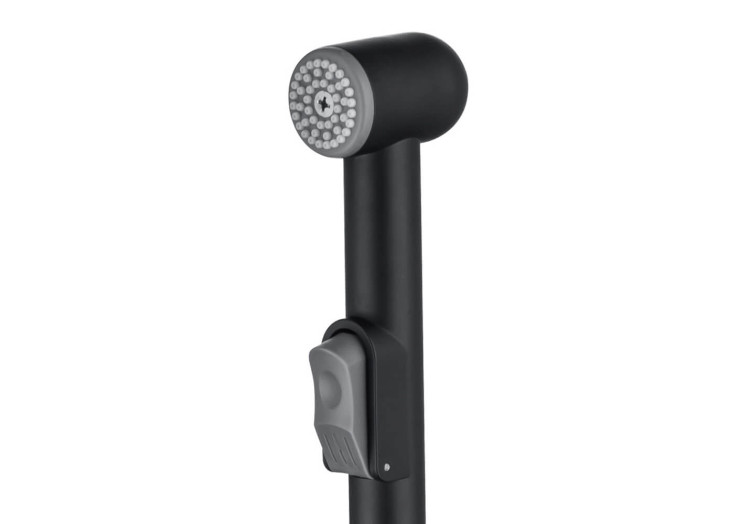 Смеситель для раковины 97 с гигиеническим ручным душем Aquatek, матовый черный AQ1012MB ВЕГА