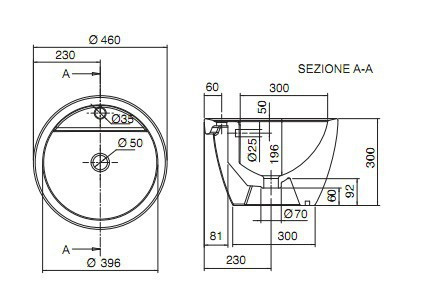 Раковина Scarabeo Matty 8055R