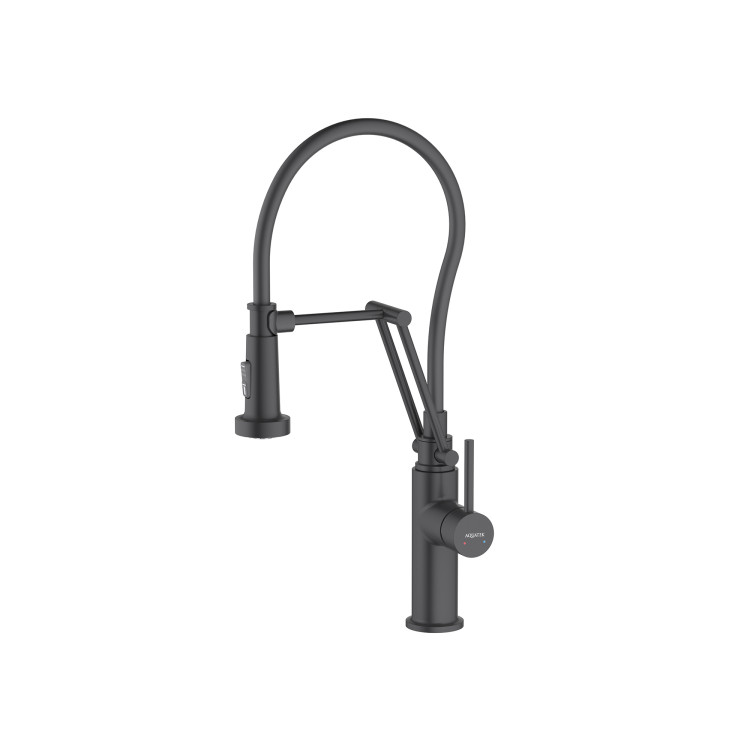 Смеситель для кухни 2 jet (профессиональный) Aquatek, матовый черный AQ1388MB ЕВРОПА