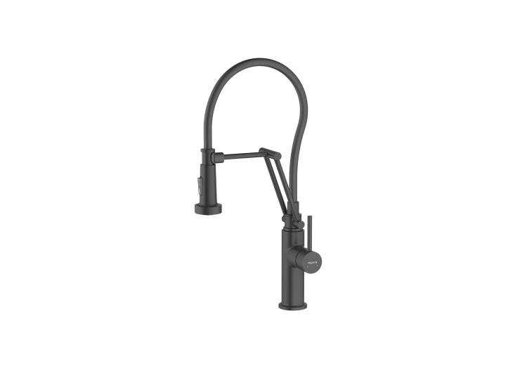 Смеситель для кухни 2 jet (профессиональный) Aquatek, матовый черный AQ1388MB ЕВРОПА