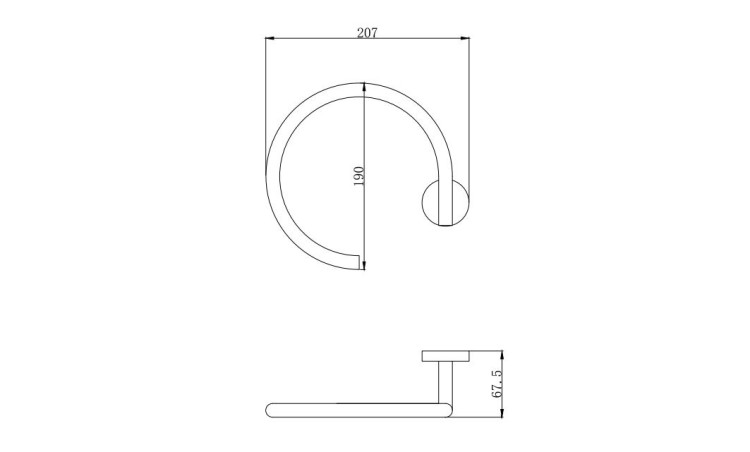 Полотенцедержатель кольцо Aquatek AQ4012CR Вега