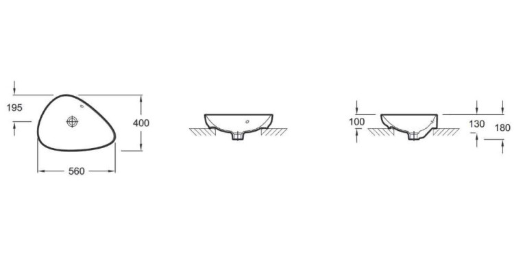 Раковина-чаша Jacob Delafon Nouvelle Vague 56 EVI102-00