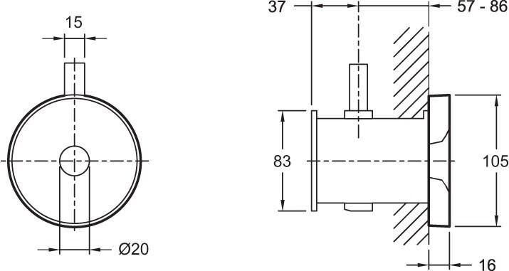 Излив для ванны Jacob Delafon Purist E922-CP