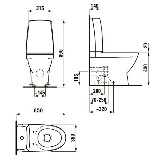 Унитаз компакт Laufen Pro Nordics 8.2795.2