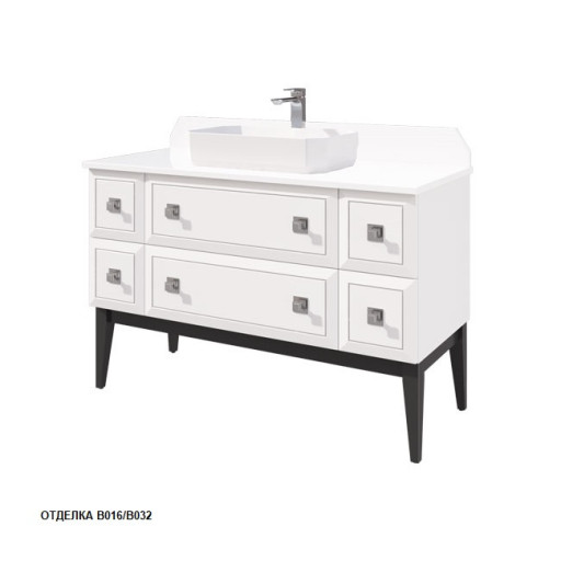 МЕТРОПОЛЬ КОМПЛЕКТ Тумба 125 с раковиной и столешницей