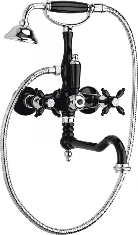 Смеситель для ванны с поворотным изливом и ручным душем Cezares NOSTALGIA-VDF-03/24-Bi