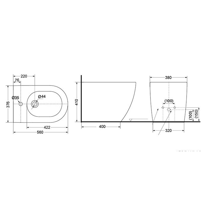 Биде Toto Jewelhex BW761B#XW