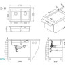 Мойка ALVEUS GRANITAL ATROX 50 ARCTIC - G11 в комплекте с сифоном 1132822,