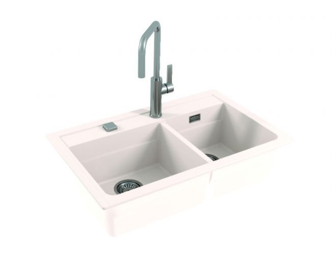 Мойка ALVEUS GRANITAL ATROX 50 ARCTIC - G11 в комплекте с сифоном 1132822,