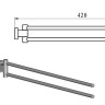 Полотенцедержатель Ravak 10° X07P319 двойной