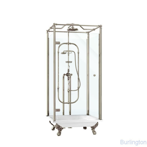 Свободностоящая душевая кабина Piccadily, никель [H404-ARC]