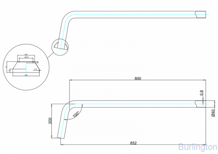Соединительная труба сифона с горизонтальным отводом, цвет Золото [W21 GOL]