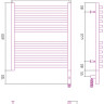 Полотенцесушитель электрический Сунержа Аркус 3.0 600х500 МЭМ правый Без покрытия