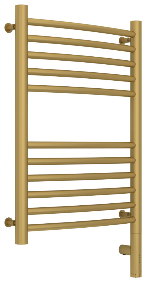 Полотенцесушитель электрический Сунержа Богема 3.0 выгнутая 600х400 МЭМ правый Матовое золото