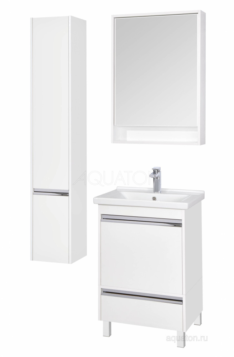 Зеркальный шкаф AQUATON Капри 60 белый глянец 1A230302KP010