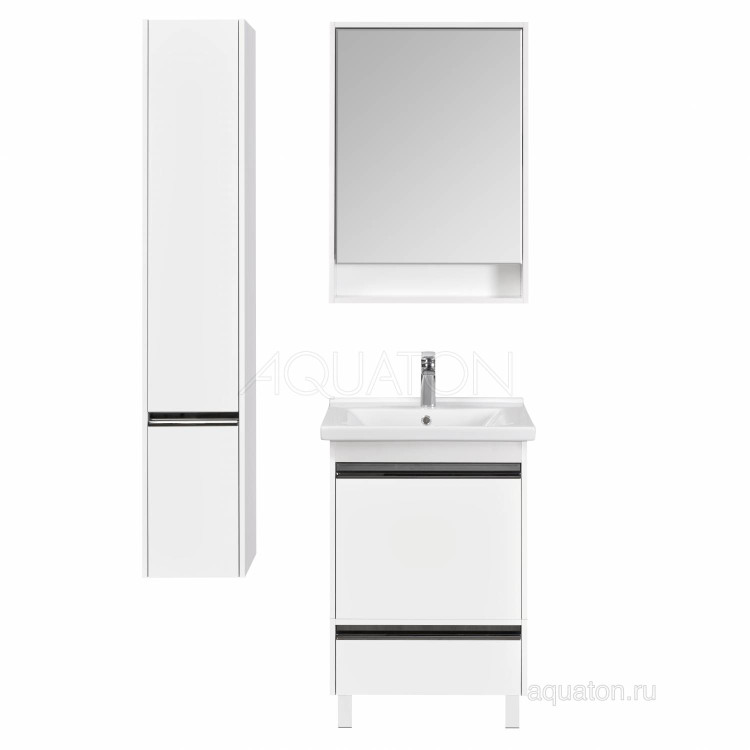 Зеркальный шкаф AQUATON Капри 60 белый глянец 1A230302KP010