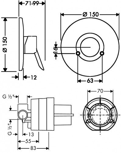 Смеситель для душа Hansgrohe Focus E 31766000
