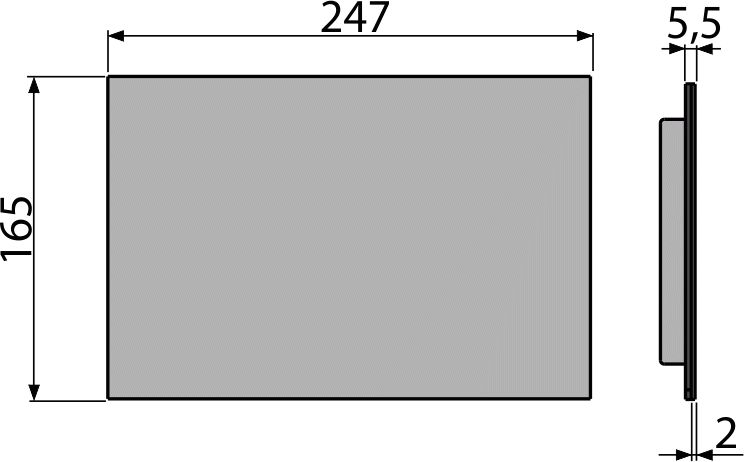 Защитная панель для скрытых систем инсталляции, alunox-мат Alcadrain P120