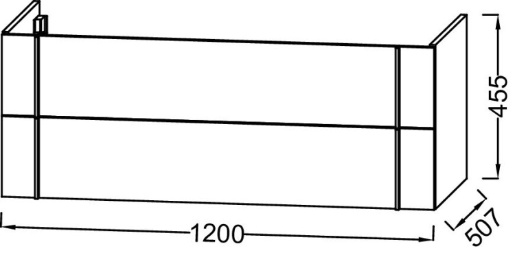 Мебель 120 см для раковины-столешницы 120 cм, белый блестящий Jacob Delafon NOUVELLE VAGUE EB3035-G1C