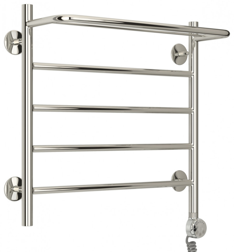 Полотенцесушитель электрический Стилье Формат 20 ТП 500х500 (Полка + 4) П16 Без покрытия