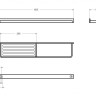 Полка с полотенцедержателем, 608х120 Cezares CZR-F-8916