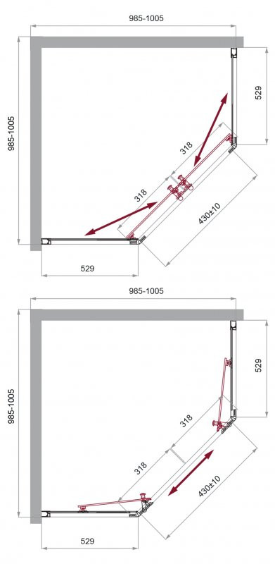 Душевой уголок BELBAGNO UNO-195-P-2 BelBagno UNO-195-P-2-90-C-NERO