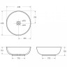 Раковина керамическая накладная Cezares CZR-NEW-43-LVB