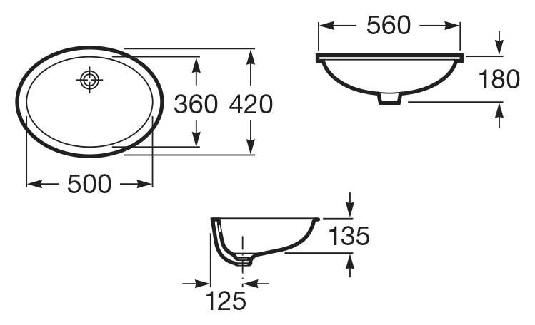 Раковина Roca Berna 55 327871001