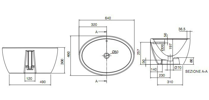 Раковина Scarabeo Matty 8056