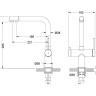 Смеситель для кухни с подключением к фильтру питьевой воды Aquatek AQ1385CR ЕВРОПА