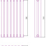 Отопительный радиатор Сунержа Эстет-11 500х315 7 секций Матовый чёрный