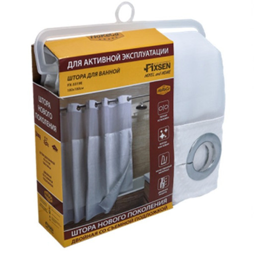 Штора для ванны Fixsen FX-3319E 180х180