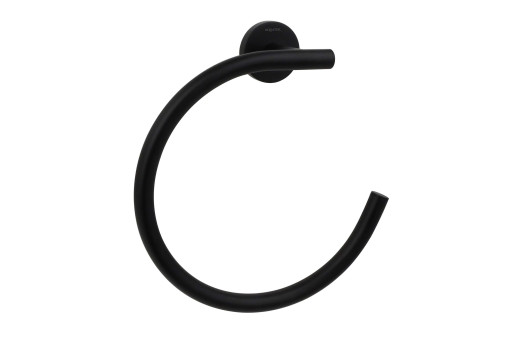Полотенцедержатель кольцо Aquatek матовый черный AQ4012MB Вега